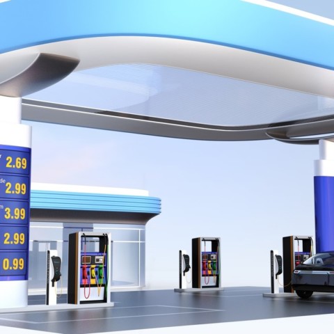 Petrol stations EV charging