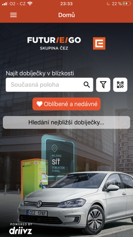 CEZ Driivz mobile app